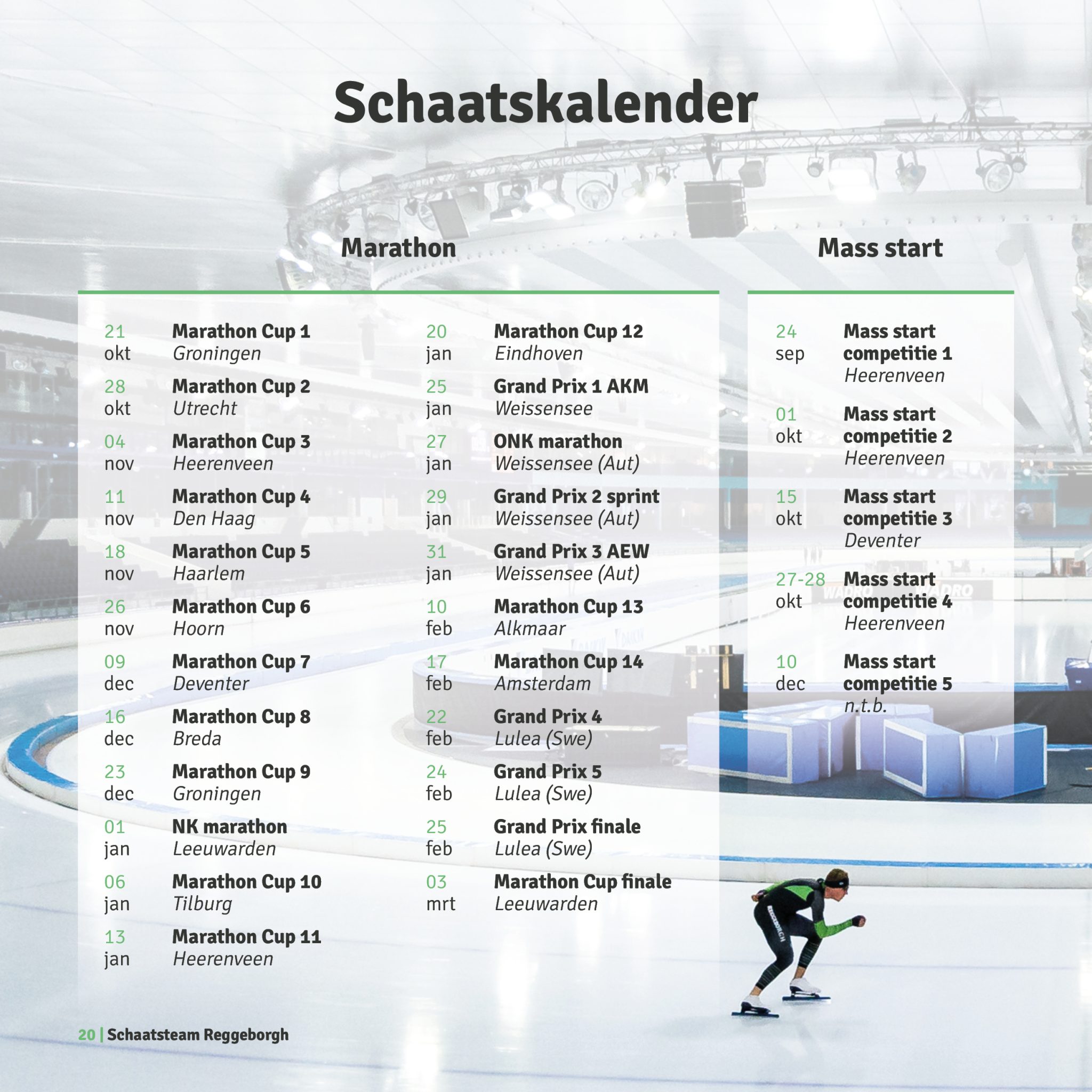 Schaatskalender schaatsteam